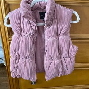 pink puffer jacket